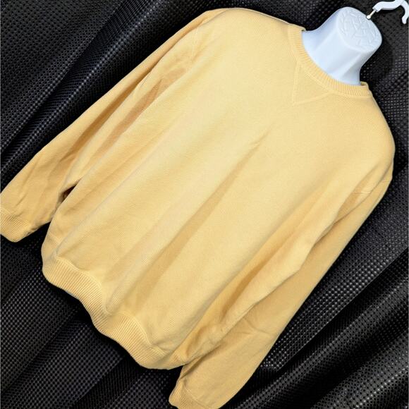 EDDIE BAUER! CORNMEAL YELLOW, 100% COTTON CREW NECK SWEATER! SZ XXL - Picture 1 of 9